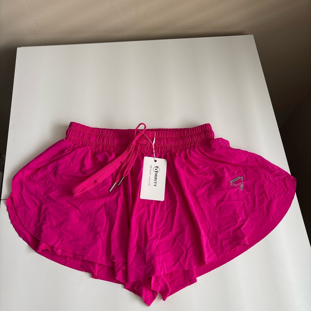 Mirity RUNNIN DRI FIT pink SHORTS super soft comfortable SIZE XS one pocket NEW